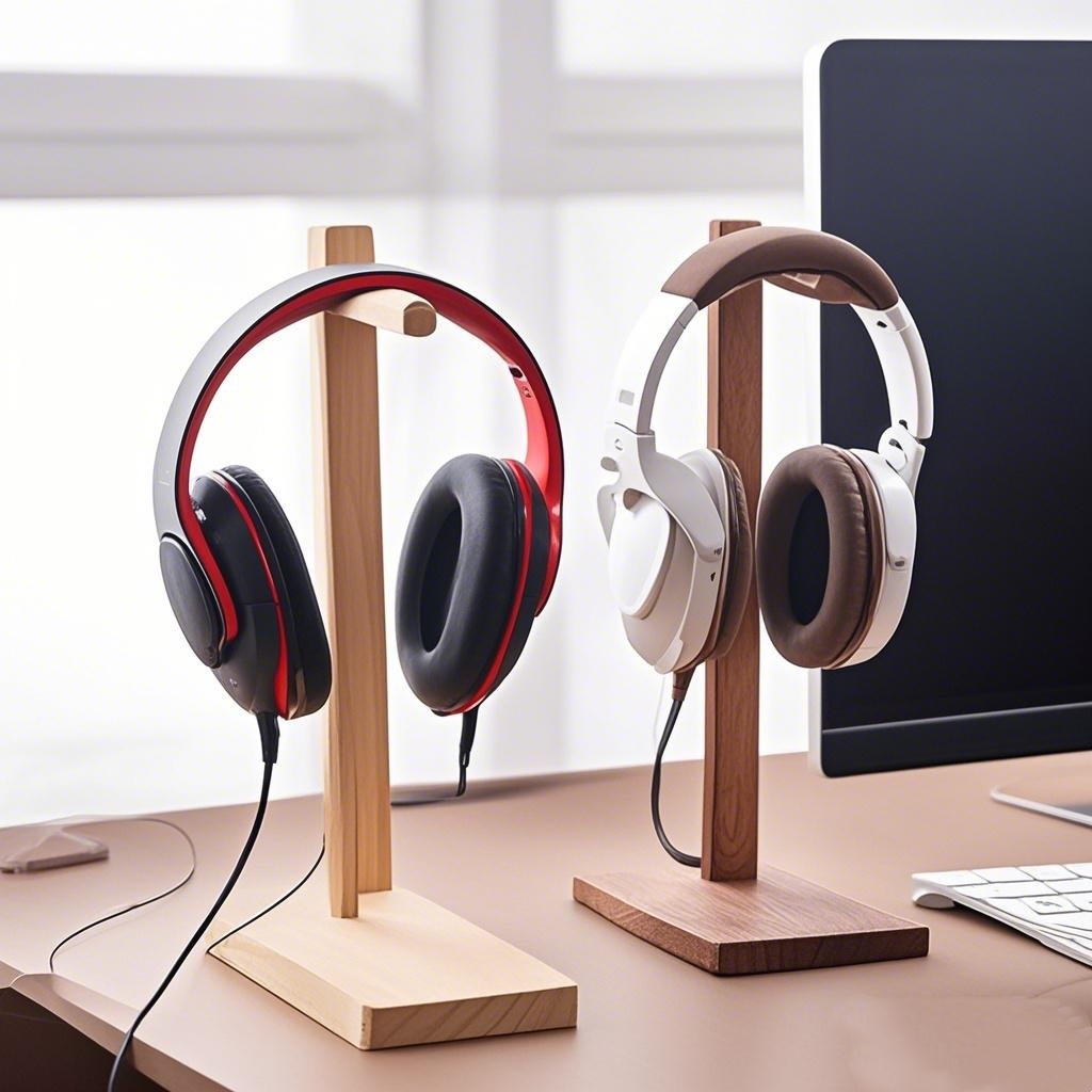 Esports Gaming Headphones - Wood Headphone Stand Earphone Display Rack