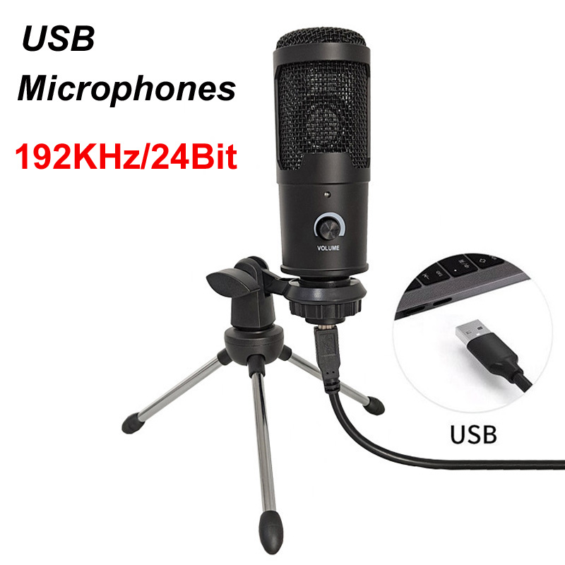 Streaming Mic Condenser - 1.5m USB Condenser Microphones Mic For