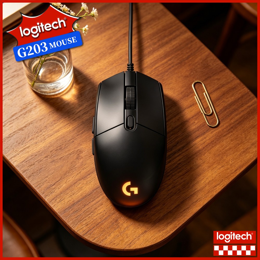 Logitech Mouse G203 - Logitech G203 Wired Gaming Mouse Anti‑Slip