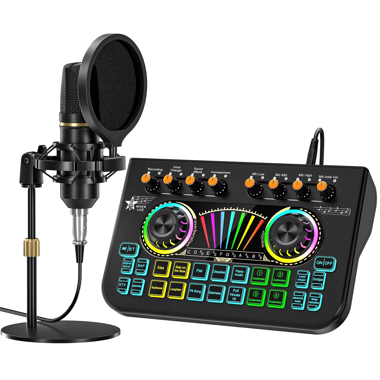 Streaming Mic Condenser - Tenlamp X3 BM800 Podcast Microphone Bundle