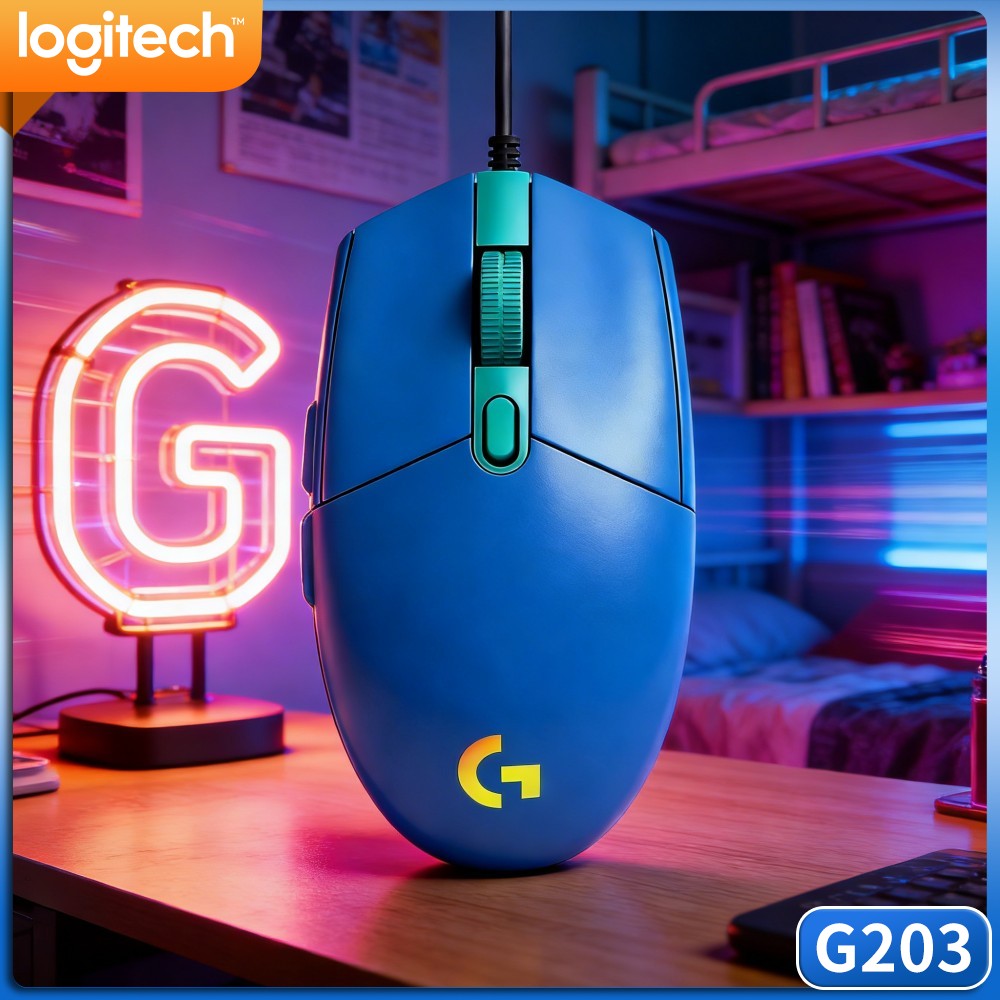 Logitech Mouse G203 - Logitech G203 Wired Gaming Mouse Vivid