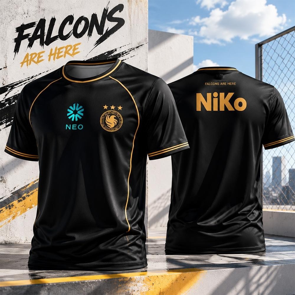 Team Falcons 2026 Training Uni - Esports Gaming Jersey Design ulasan dan harga