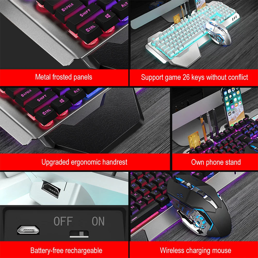 K680 Rechargeable 2.4G wireles - Esports Gaming Keyboard And Mouse ulasan dan harga