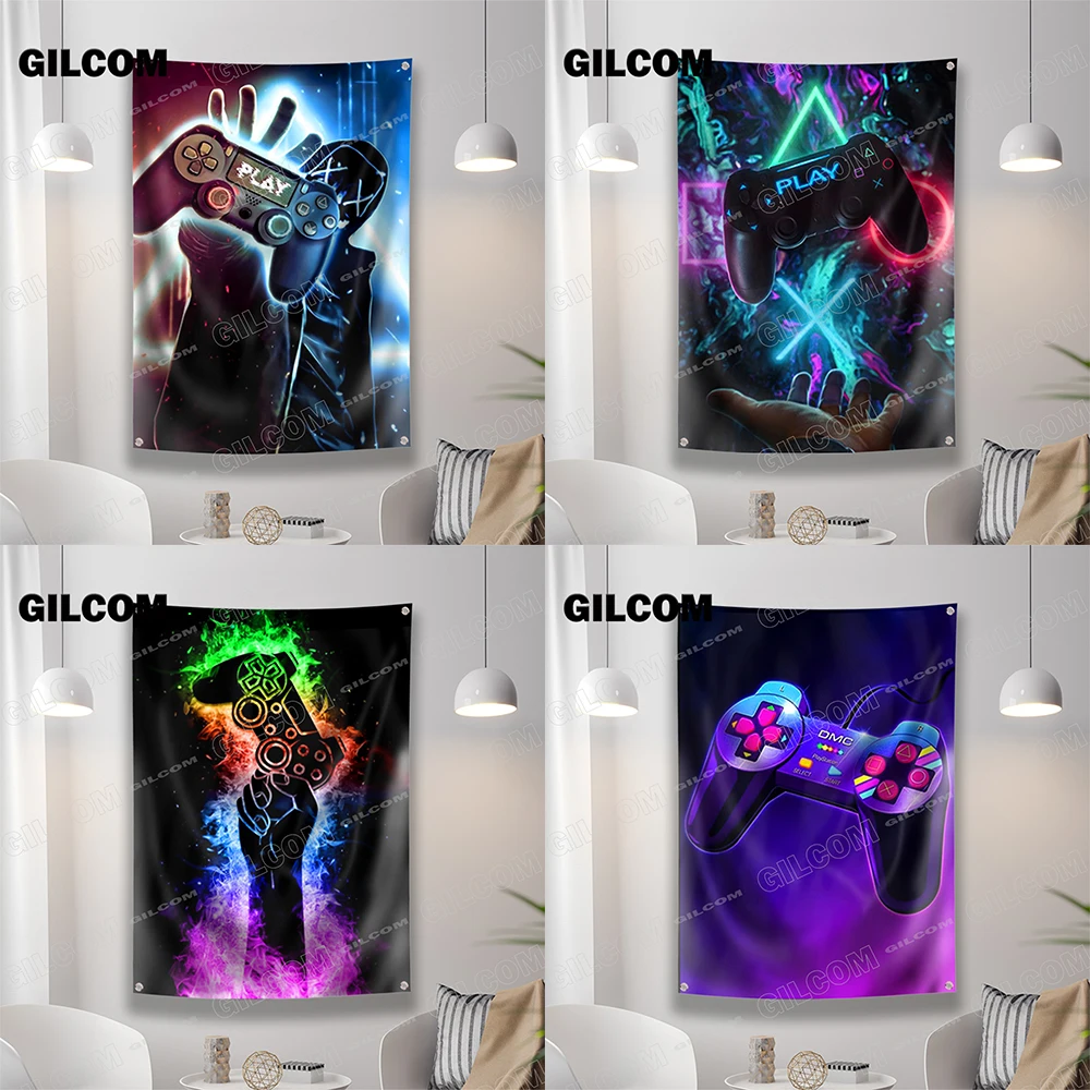 Gaming Room Flag Cool Punk Sty - Esports Gaming Banner ulasan dan harga
