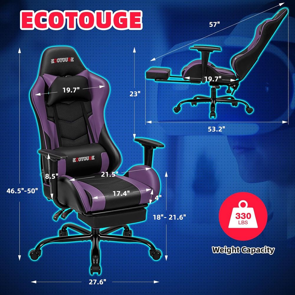 Racing-Style Gaming Chair with - Gaming & Esports District ulasan dan harga