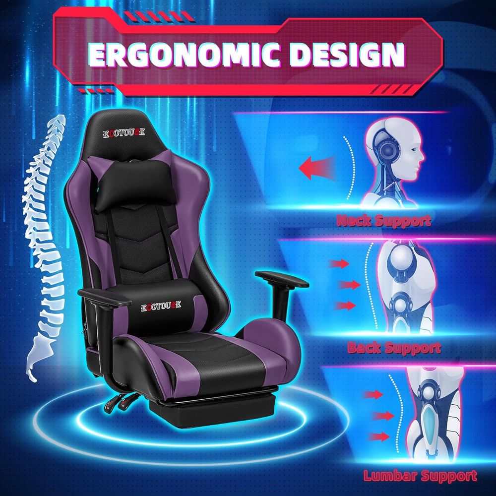 Racing-Style Gaming Chair with - Gaming & Esports District ulasan dan harga