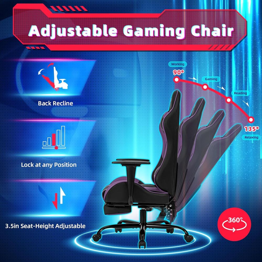 Racing-Style Gaming Chair with - Gaming & Esports District ulasan dan harga