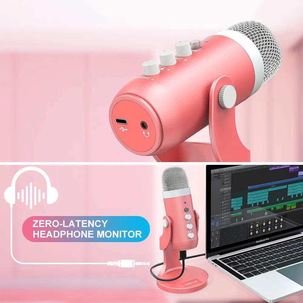 Haomuren USB Condenser Microph - Streaming Mic Condenser ulasan dan harga
