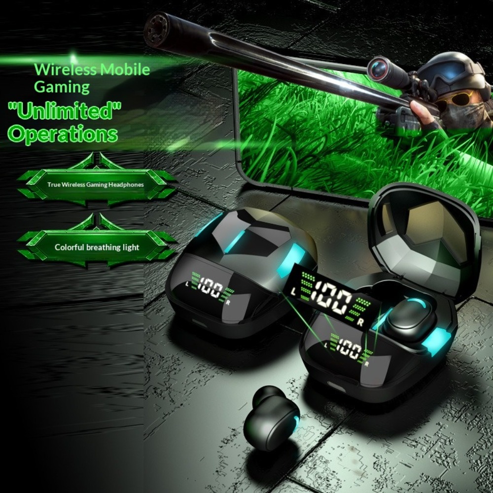 Bluetooth Headset Battery Leve - Esports Gaming Mobile ulasan dan harga