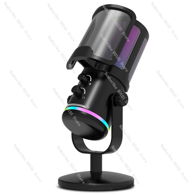 USB RGB Condenser Microphone D - Streaming Mic Condenser ulasan dan harga