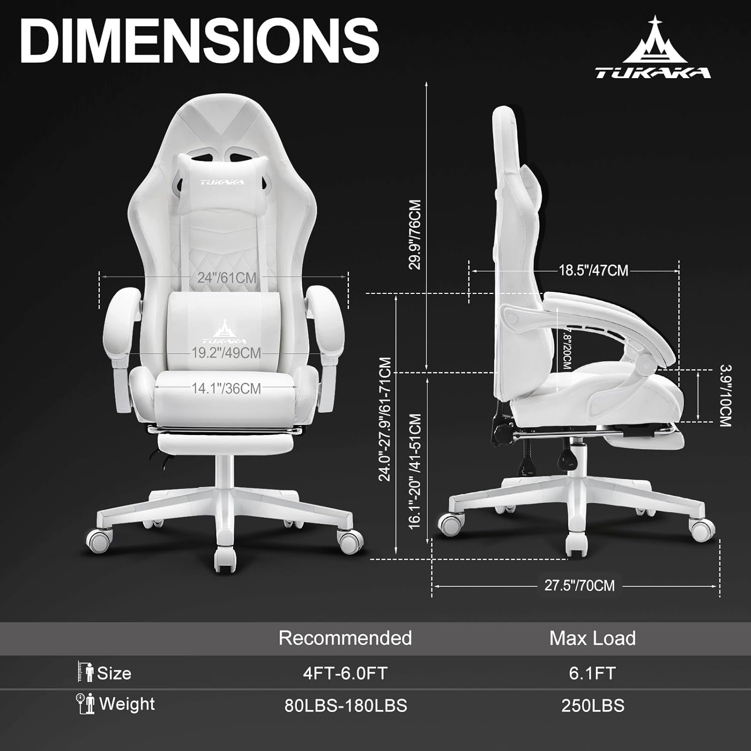 White Ergonomic Gaming Chair w - Gaming & Esports District ulasan dan harga