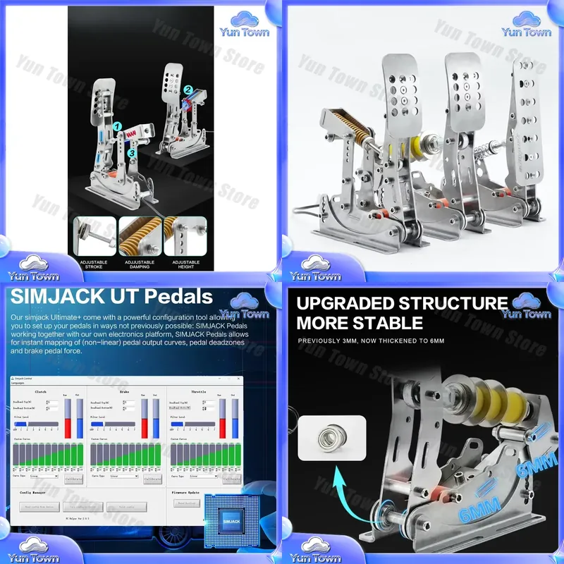 Simjack NEW UT Pedals for PC S - Esports Gaming Setup ulasan dan harga