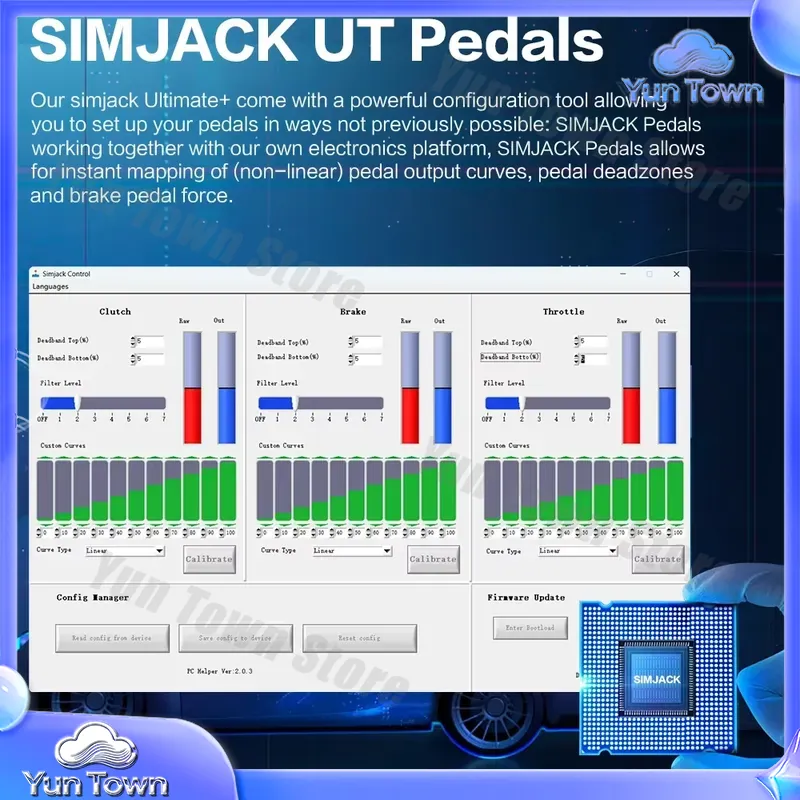 Simjack NEW UT Pedals for PC S - Esports Gaming Setup ulasan dan harga