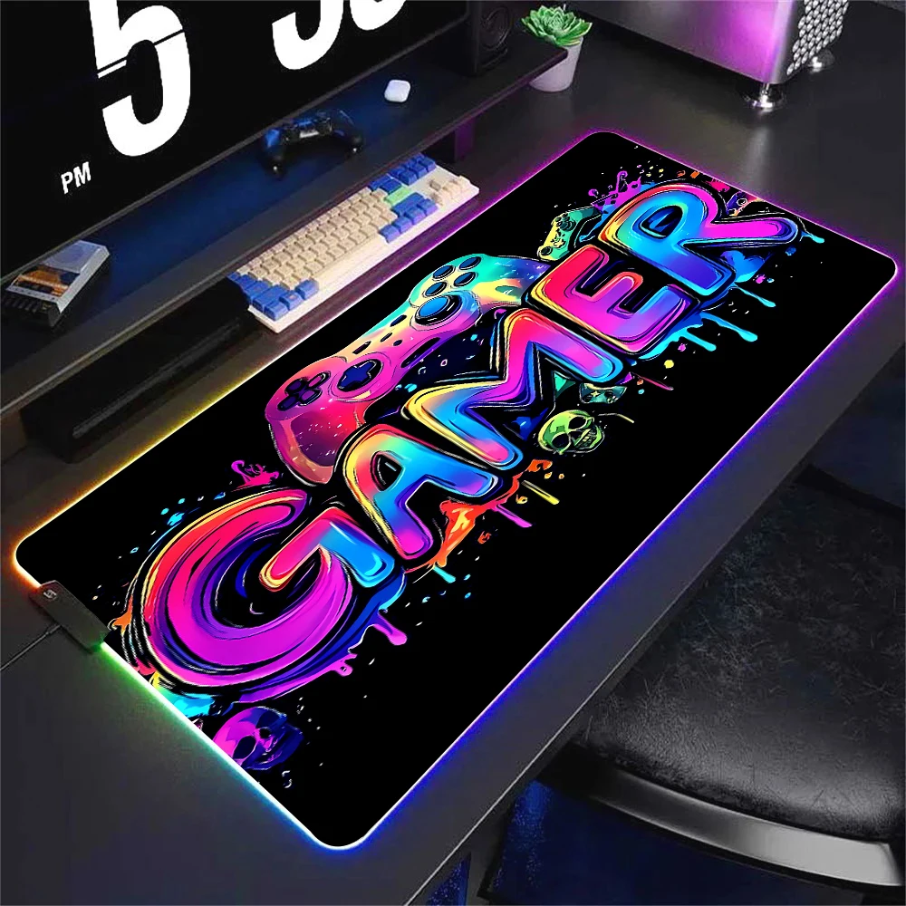 RGB Neon Gaming Controller Art - Esports Gaming Keyboard And Mouse ulasan dan harga