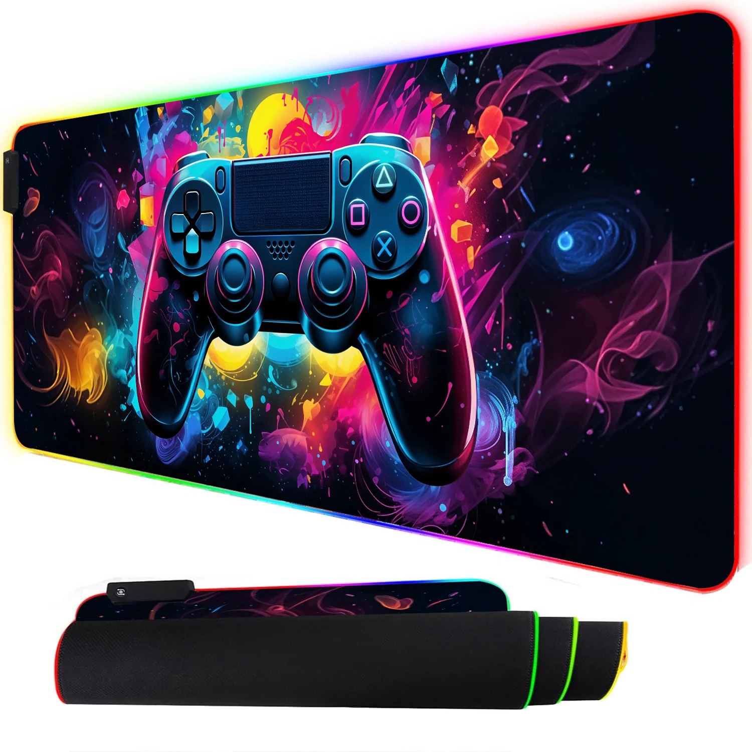 RGB Neon Gaming Controller Art - Esports Gaming Keyboard And Mouse ulasan dan harga