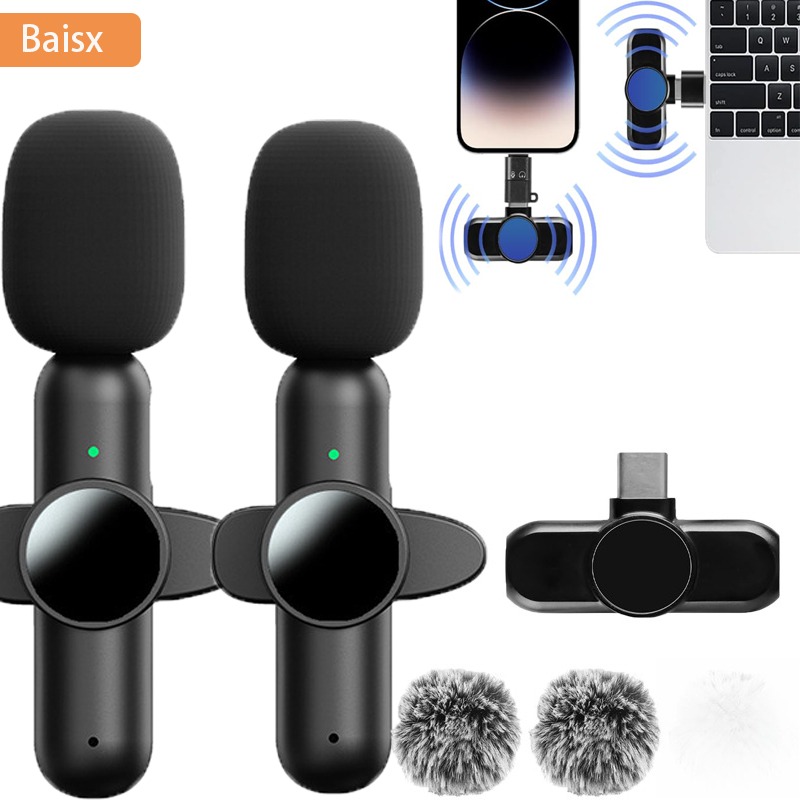 Wireless Lavalier Microphone f - Streaming Mic Condenser ulasan dan harga