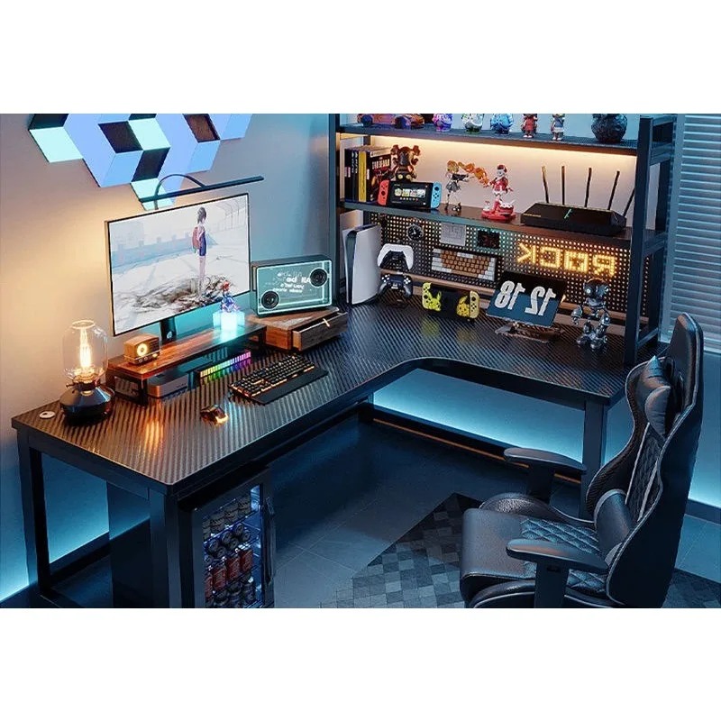 Adjustable Height L Shaped Cor - Esports Gaming Furniture ulasan dan harga